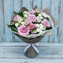 Букет цветов из:  Герберы, Альстромерии и Хризантемы в Кстово