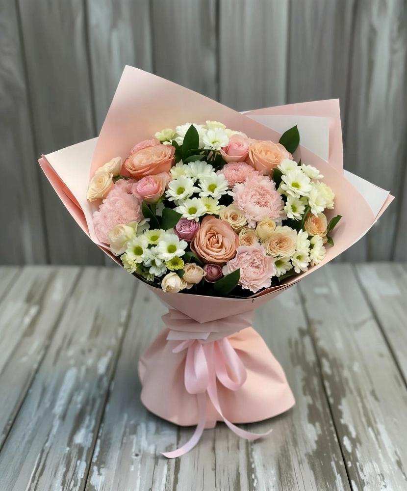 Букет цветов из: Гвоздики, Розы и Хризантемы в Кстово