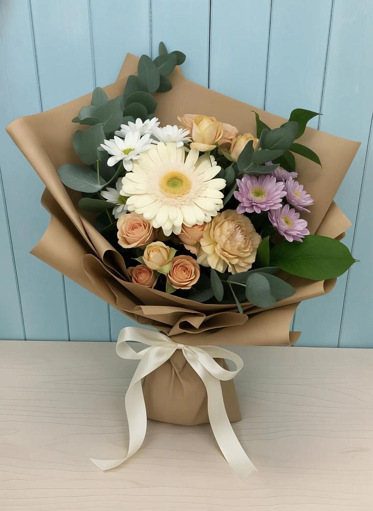 Букет цветов из: Герберы и Хризантемы в Кстово