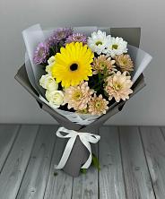 Букет цветов из:  Розы, Герберы и Хризантемы в Кстово