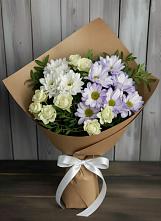 Букет цветов из:  Хризантемы и Розы в Кстово