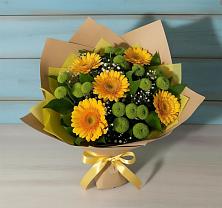 Букет цветов из:  Герберы и Хризантемы #REPLACE_PRED# Кстово