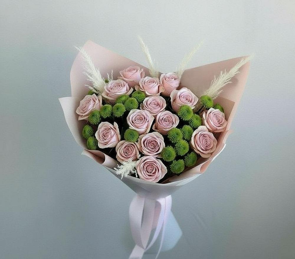 Букет цветов из: Розы и Хризантемы в Кстово