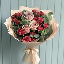 Букет цветов из:  Гвоздики и Розы #REPLACE_PRED# Кстово