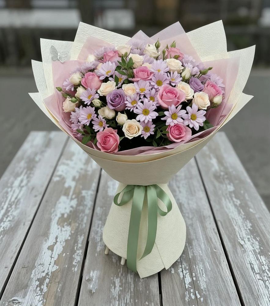 Букет цветов из: Розы и Хризантемы в Кстово